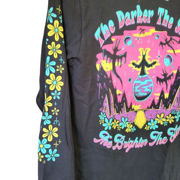 Wizard of Barge Darker the Skies, Brighter the Stars Black Longsleeve Tee NWT - Picture 6 of 8